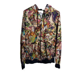 Air Jordan Men's Large Sweatshirt Full Zip Lightweight Printed Hoodie Jacket